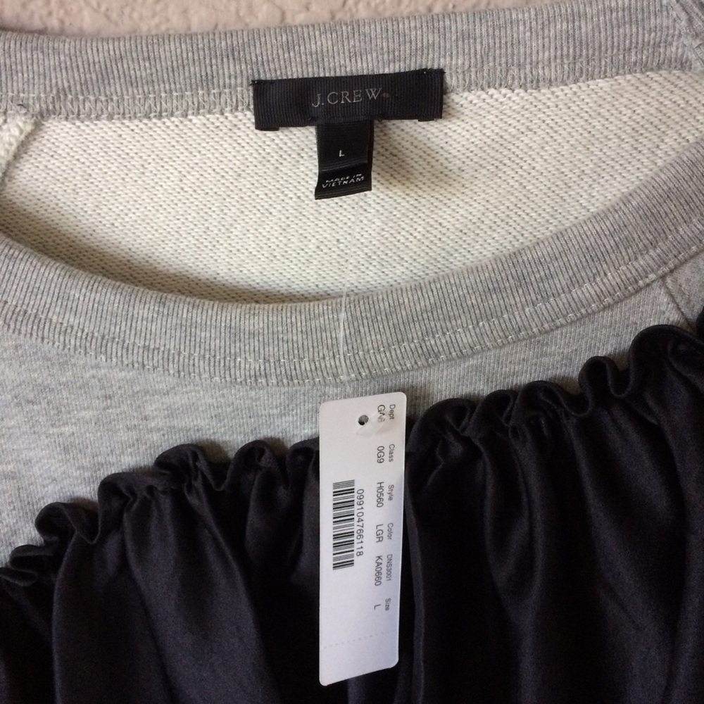 J. Crew ruffled crew neck sweatshirt - Picture 4 of 5